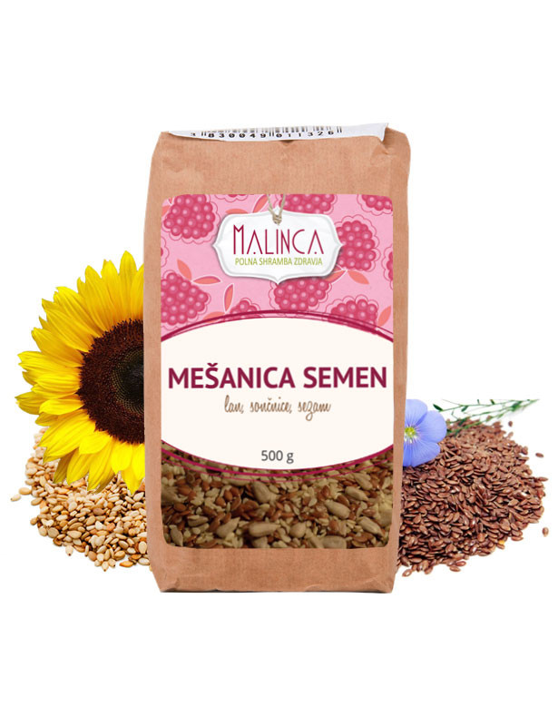 Mešanica semen (lan, sončnice, sezam) 500g