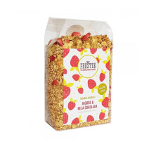 Granola z jagodami in belo čokolado