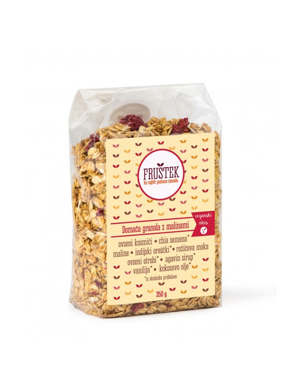 Domača granola z malinami 350g