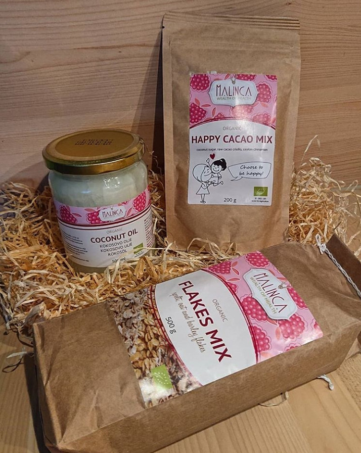 Slike strank, kokosovo olje in miks kosmičev