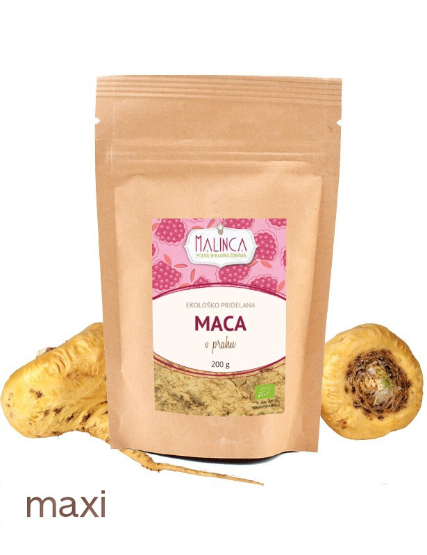 Maca v prahu iz ekološke pridelave 200g