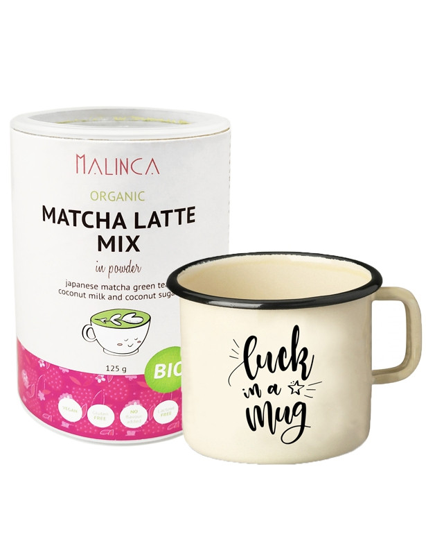 Lonček Malinca in Matcha latte mix